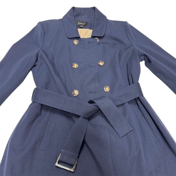 41 Hawthorn Women's Double Breasted Belted Trench Coat Blue XL - VGUC - Picture 2 of 6